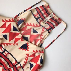 Aztec Patterned Red & Blue Dress